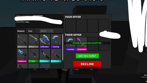 Evapanda15's tweet photo. Im trading in adopt me nfr panda and nr stingray! for royal high items.The same with murder mystery2 i have gemstone,2x icewing ice blaster ice breaker. Im only trading for royale high items or diamonds heres some proof https://t.co/Se26AO6TMy