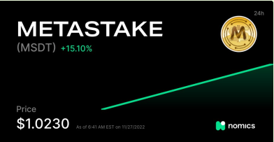 metastakecoin's tweet photo. Nomics has listed METASTAKE MSDT:

You can now monitor real time dex-trades of pancakeswap, apeswap, babydogeswap and ampleswap here: 

https://t.co/vQyanHT5x7

You can download their mobile app here:
https://t.co/fNogUUxYfU

#msdt #bullrun #bnb #metastake #nomics https://t.co/GodeIVHrl2