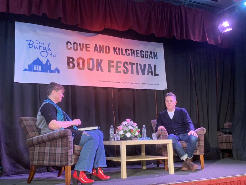 An afternoon with @JoanneCaldwell1 and  @rickyaross @coveburghhall @cbhbookfest you missed a treat @LynneLind1 @babswallace @bryanb1965 @AlisonHempsey