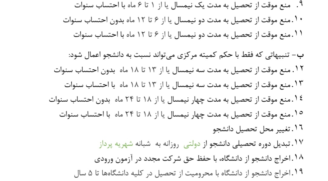 itspapiros's tweet photo. تنبیهات در نظر گرفته شده برای owner گروه های بالای صد نفر بدون مجوز در دانشگاه تهران
#مهسا_امینی https://t.co/rI3I5Z9jfX