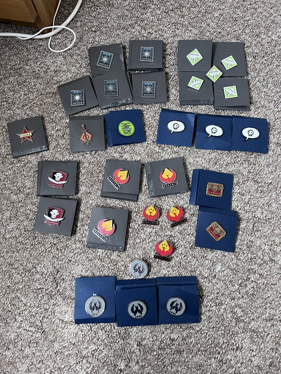 Selling Genuine Physical Pins!

Will sell individually but will give a discount if bought in bulk.

Would be great if could be sold in 1 go (fat discount 🙃)

#csgo