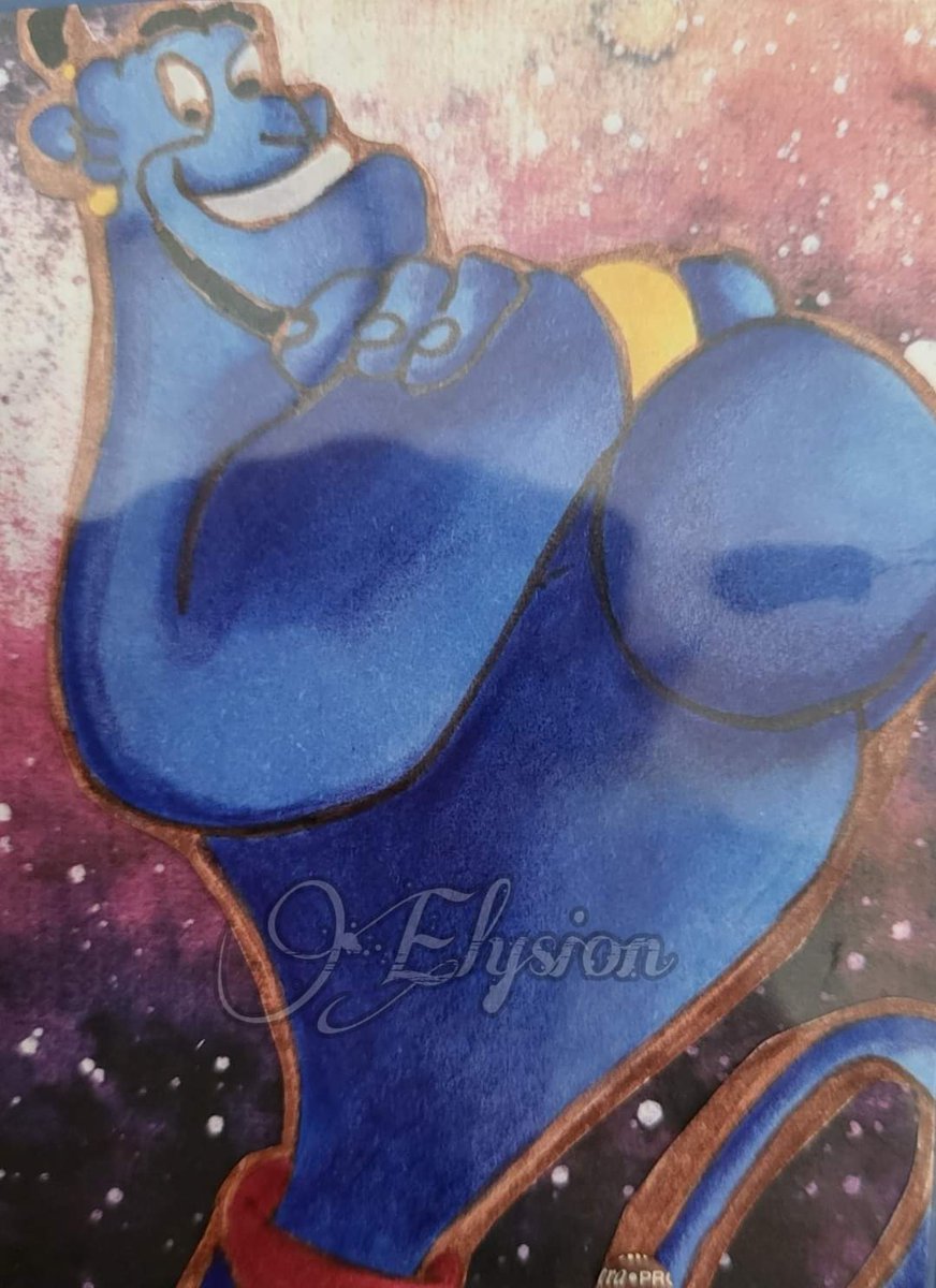 Elysionphonix's tweet photo. And here comes the best genie ever 😁
Here comes Genie😁
This cocoa cards I drew for @Sayrentieno for the 1st Advent ❤️ I hope you like them❤️
#disney #cocoacard #genius #dschinni #Aladdin #Twinmarker #Polycromos https://t.co/oykvZ9vUv2