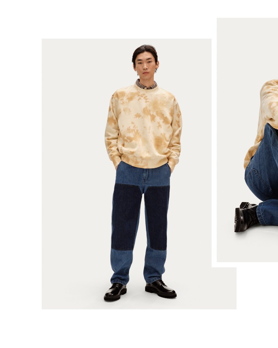 hmjordan_'s tweet photo. WINTER LOOKBOOK | CASUAL 
The key to on-trend casual wear: loose-fit worker jeans. Match with all things oversized. #HMMan
دليل إطلالات موسم الشتاء | إطلالة عملية
القطع الرئيسية للحصول على مظهر عملي رائج: جينز بقصّة واسعة مع قطعة علوية فضفاضة من اختيارك. #HMMan https://t.co/1HzObQQ2ji