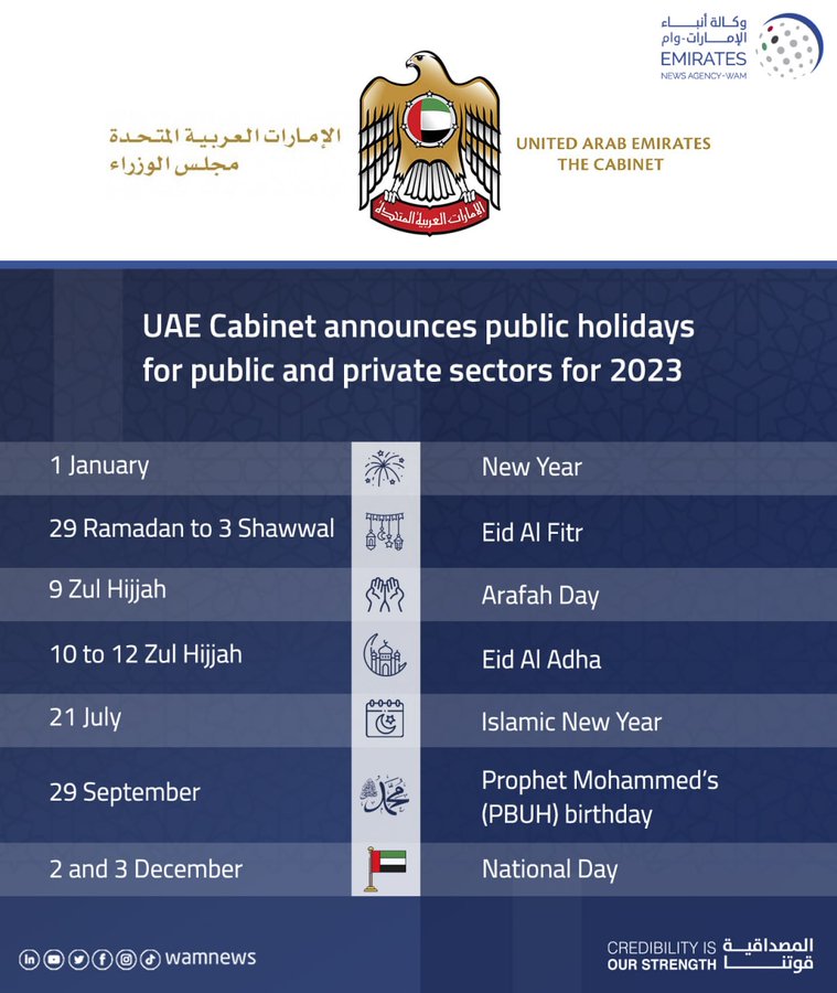 2023 Holidays Uae – Get Calendar 2023 Update