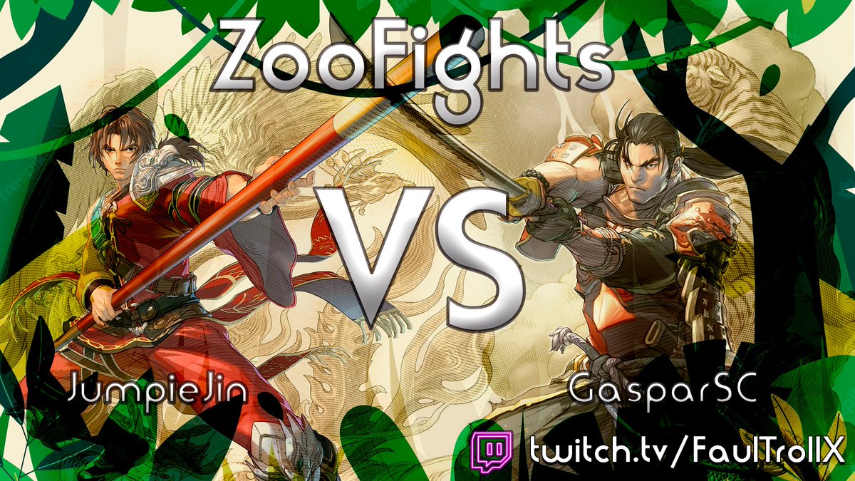 Esta tarde a las 18:00 CET... ¡Se abren las puertas del Zoo!

🥊<a href="/JumpieJin/">Jumpie</a> vs @GasparSC6 (FT10)
🎙️<a href="/peaceemaker_xx/">🌸🔪</a> y un servidor
🎨Cartel de @JunkyDJD 
💻twitch.tv/faultrollx

¡No os lo perdáis!