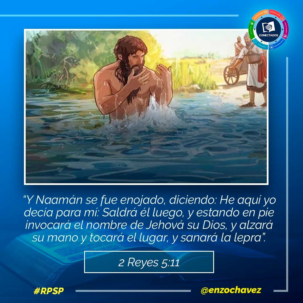 2 Reyes 5
Naamán se enojó. ¿Cuántas bendiciones nos habremos perdido de Dios, al no salir las cosas como nos hubiéramos imaginado o gustado. Airarse con Dios no vale la pena, Él está al control, y tiene planes mucho más elevados que los nuestros. No se enoje,confié en Él. 
#rpsp