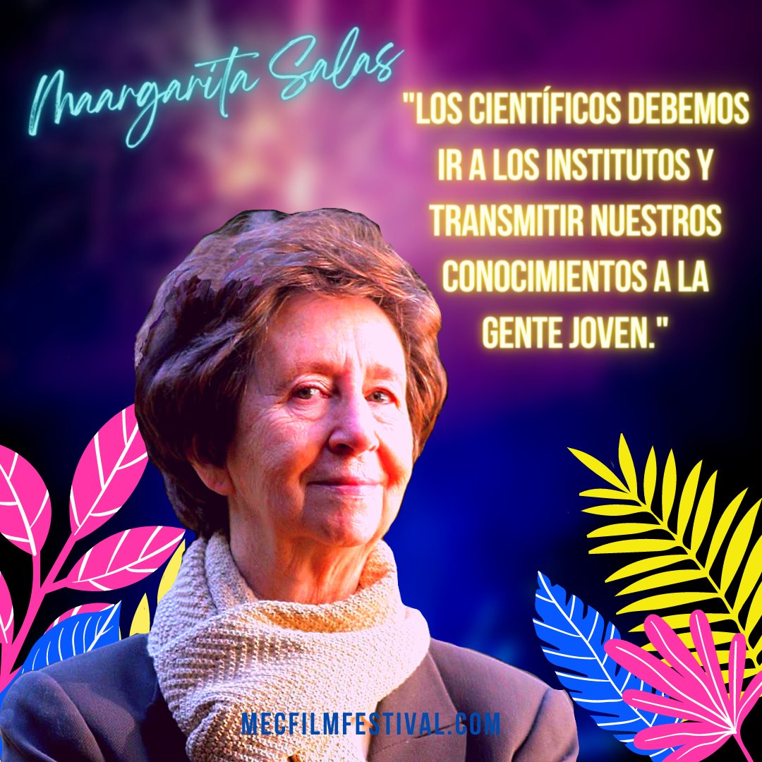 ☯️ #MargaritaSalas primera mujer española miembro de #AcademiaNacionaldeCienciasdeEstadosUnidos, #EuropeanMolecularBiologyOrganization #AmericanAcademyofMicrobiology #AmericanAcademyofArtsandSciences 

Participa en nuestro #FestivalEducativo👇
👉mecfilmfestival.com