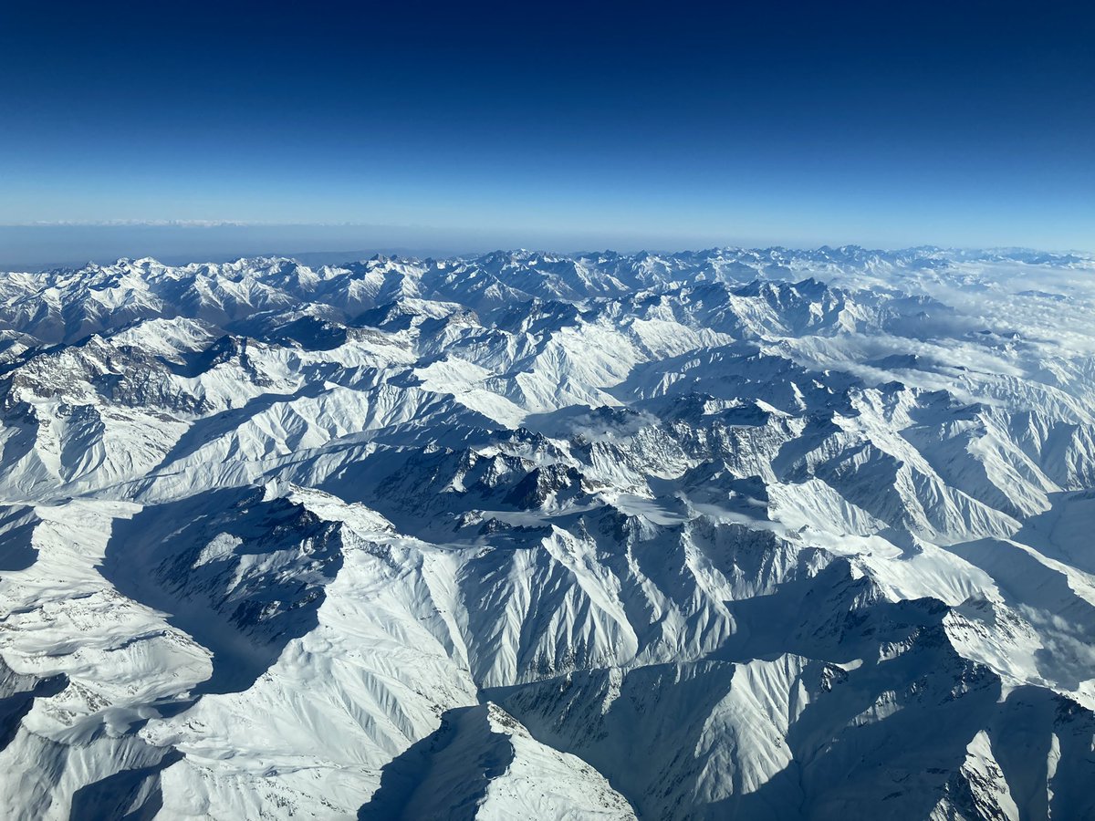 Tim_the_Pilot's tweet photo. First time for me overflying the Hindu Kush in daylight and completely captivated by the shear beauty of the mountains. It is extremely rare to fly this close to terrain (we were at FL330 then FL350) and the peaks are only just over 10,000ft beneath us. https://t.co/Lq9WB9jt41