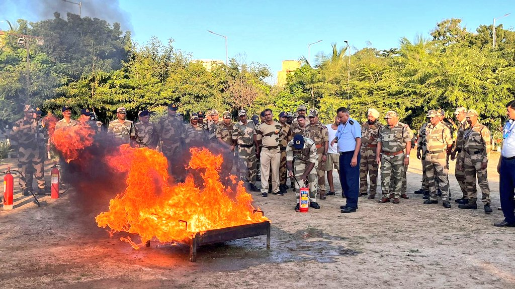 Chennai (MAA) Airport on Twitter "Fire training imparted to CISFHQrs