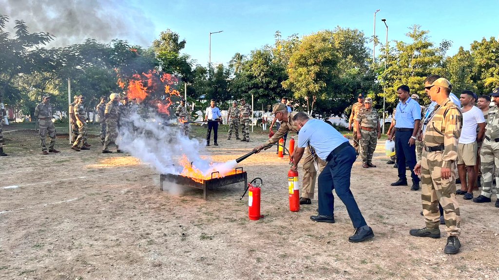 Chennai (MAA) Airport on Twitter "Fire training imparted to CISFHQrs Chennai ASG. The