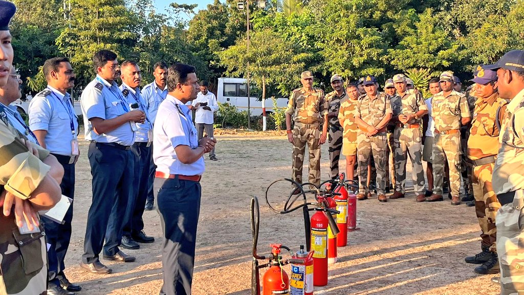 Chennai (MAA) Airport on Twitter "Fire training imparted to CISFHQrs Chennai ASG. The
