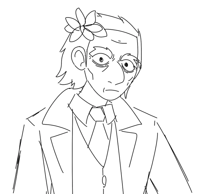 the middle aged men of w4d. the first two were requests from my friend to draw mandevilla doing *the expression* and then shaved and expressionless. 