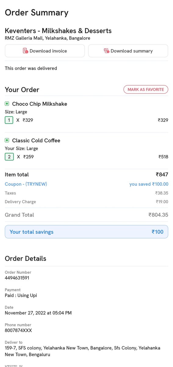 joshayet's tweet photo. @KeventersCare @zomato I just ordered two cold coffees from Keventers through Zomato worth Rs 518 (259 each). They both taste sour- the milk is spoiled. They are un-drinkable. Zomato Customer Care isn't helpful. Please refund or resend? https://t.co/uSDhgmYKiP