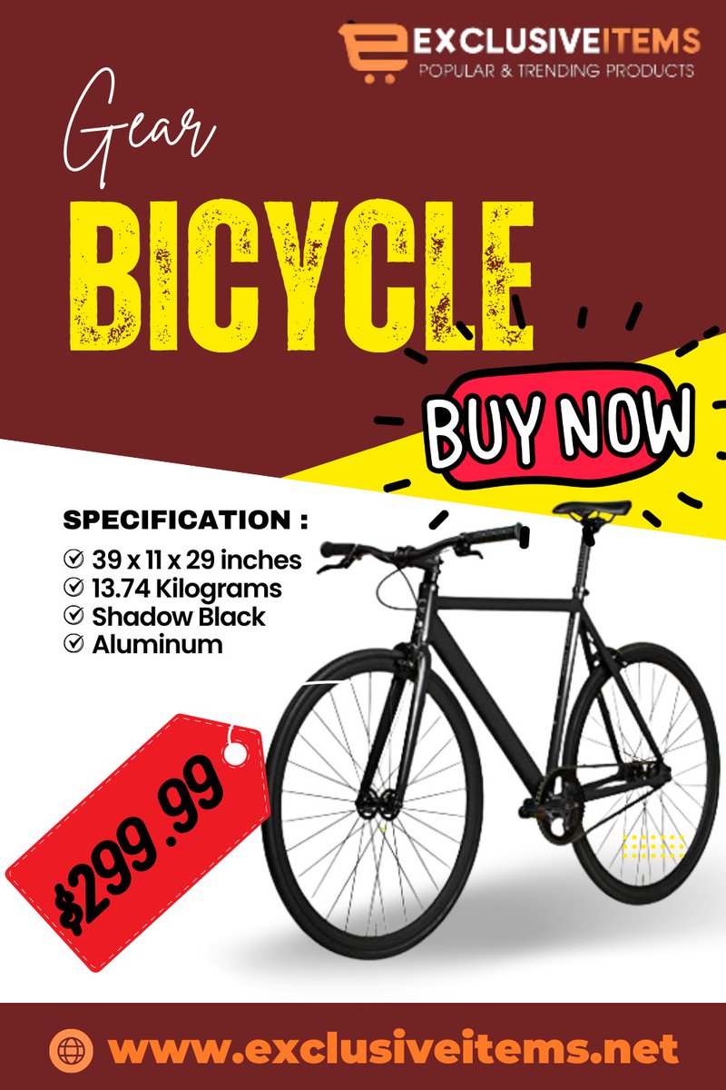 ExclusiveItems3's tweet photo. 6KU Track Fixed Gear Bicycle

Lightweight Full Aluminum Frame and Fork
30mm Deep V Double-Walled Alloy Wheels
Ride Fixed Gear or Freewheel with a Flip-Flop Hub, Including front and rear brakes, Suitable for commuters
.
Price : $299.99
.
.
Get it now from https://t.co/45EaCT9GPH https://t.co/nZwxscH481
