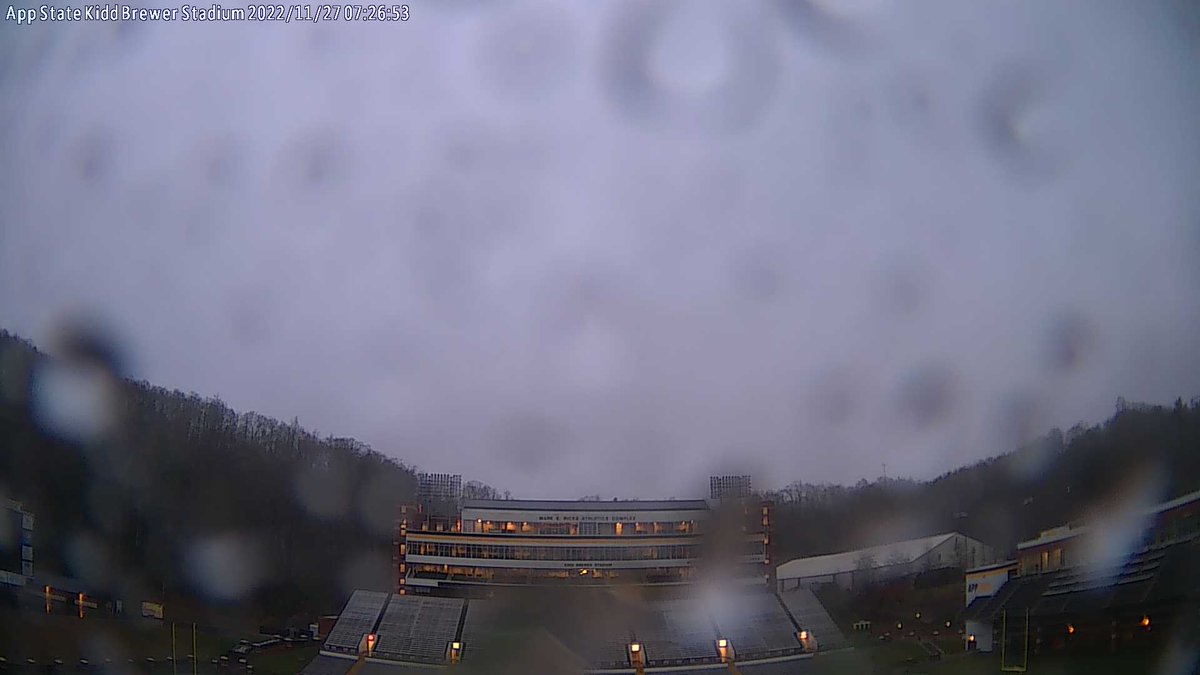 Appalachian State University at sunrise and it's 49.4 F.