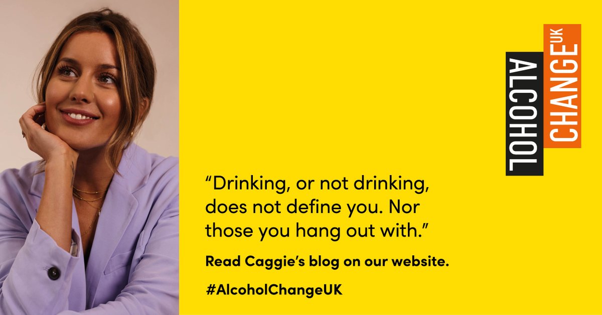 "Drinking, or not drinking, does not define you. Nor those you hang out with." <a href="/Caggie_Dunlop/">CAGGIE</a> shares how going alcohol-free offered her deeper connections, both with drinkers and non-drinkers. Read more here: alcoholchange.org.uk/blog/2022/find…