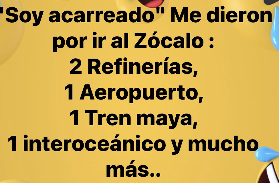 chiochaira's tweet photo. Hay de acarreos a acarreos 🤣🤣🤣🤣🤣 #EsUnHonorMARCHARconObrador ❤️🇲🇽 https://t.co/0nPPly5Q7r