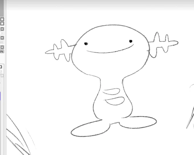 drew a wooper from memory and I have to say it looks pretty accurate 