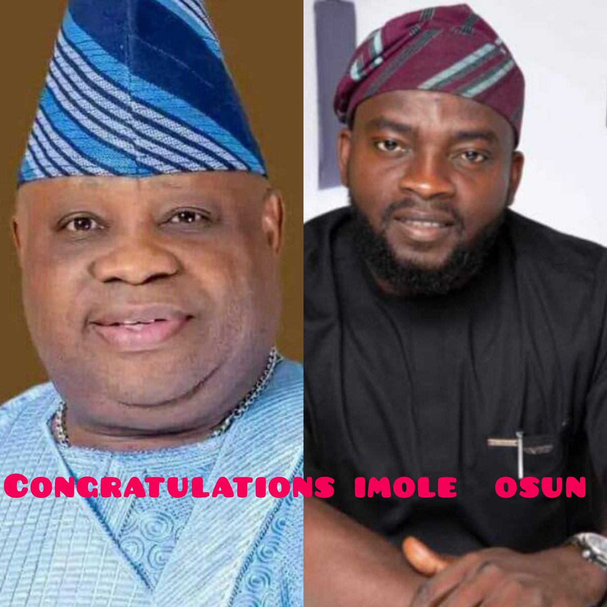 RepsAwesu's tweet photo. Hats off to you for this amazing victory! You are an inspiration to many and a promise of great things ahead. You faced the opposition with determination and perseverance, and today you came out a winner! Congratulations to #ImoleOsun
#AdemolaAdeleke
#PDPFamily

~#AwesuIkorodu https://t.co/fULrKkM9YN