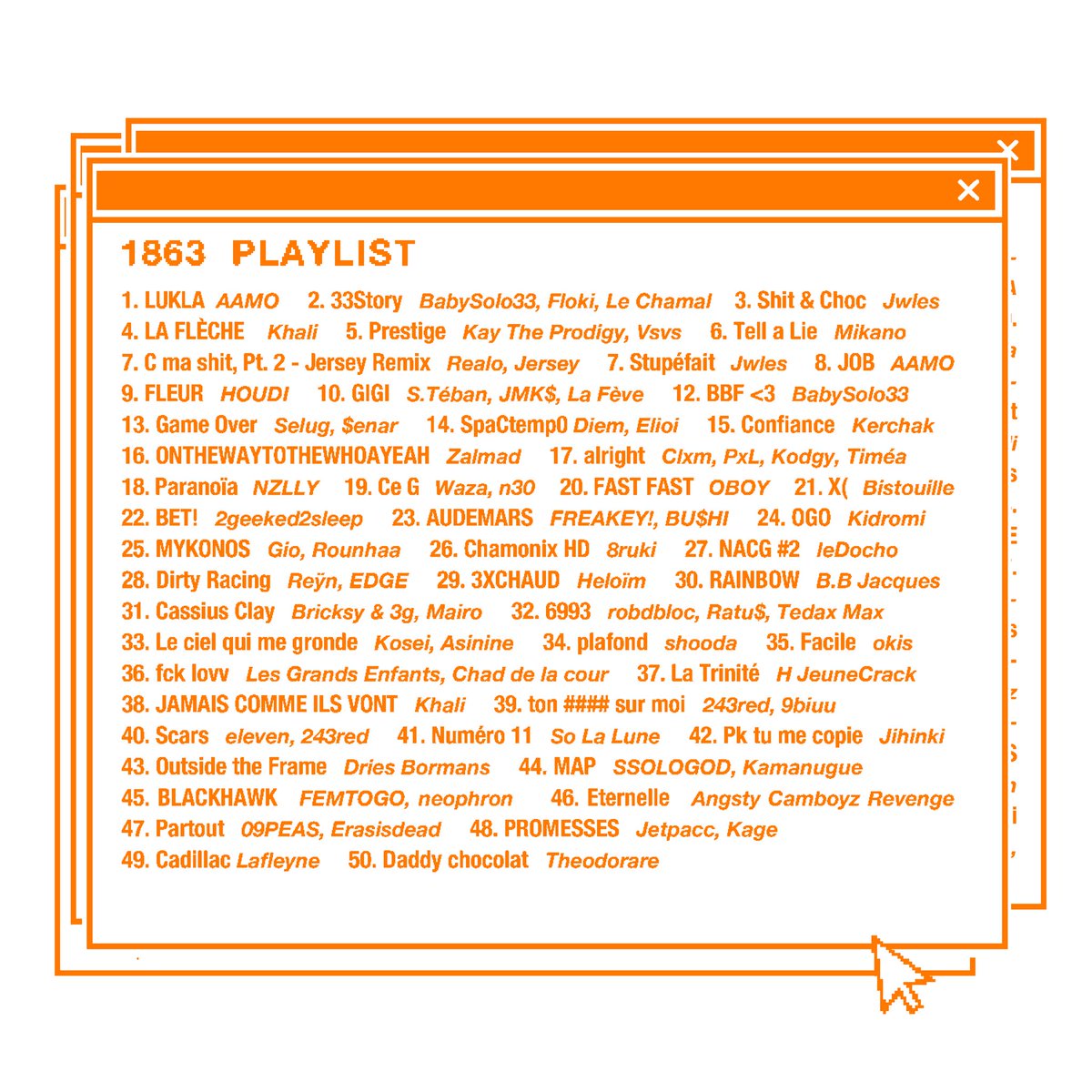 1863fr's tweet image. 1863 PLAYLIST MISE À JOUR AVEC LES NOUVEAUTÉS DU MOMENT. 

🔗 1863.fr/playlists/

VISUEL BY @paloaam