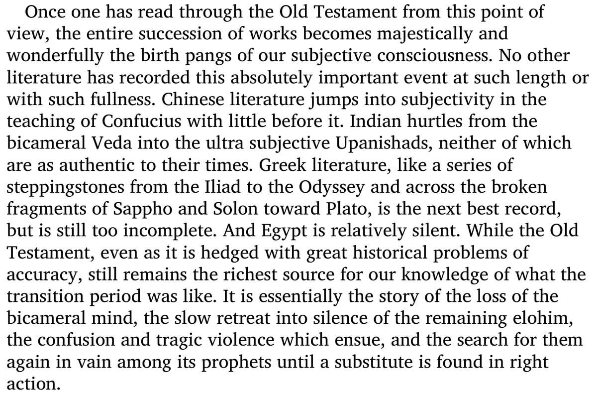 bryankam's tweet photo. Curious what others think about #Jaynes on the Old Testament as the most detailed/gradual development of subjectivity in #literature and #philosophy. #Zhuangzi does seem abruptly personal compared to the #Tao https://t.co/rSN4uXEH2G