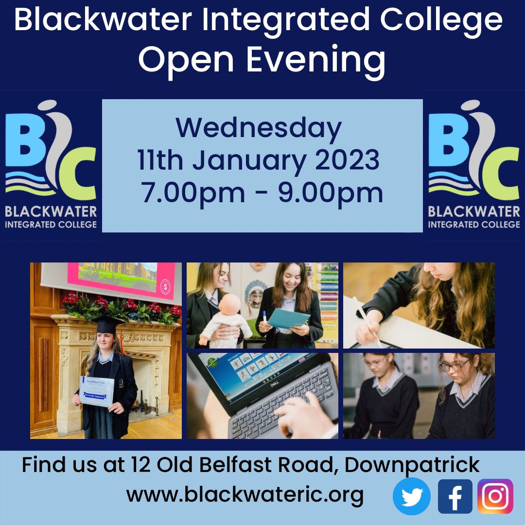 ✅ Open Night for prospective students and parents at BIC on Wednesday 11th January 2023 <a href="/IEFNI/">Integrated Education Fund</a> <a href="/niciebelfast/">NI Council for Integrated Education (NICIE)</a> #chooseintegrated