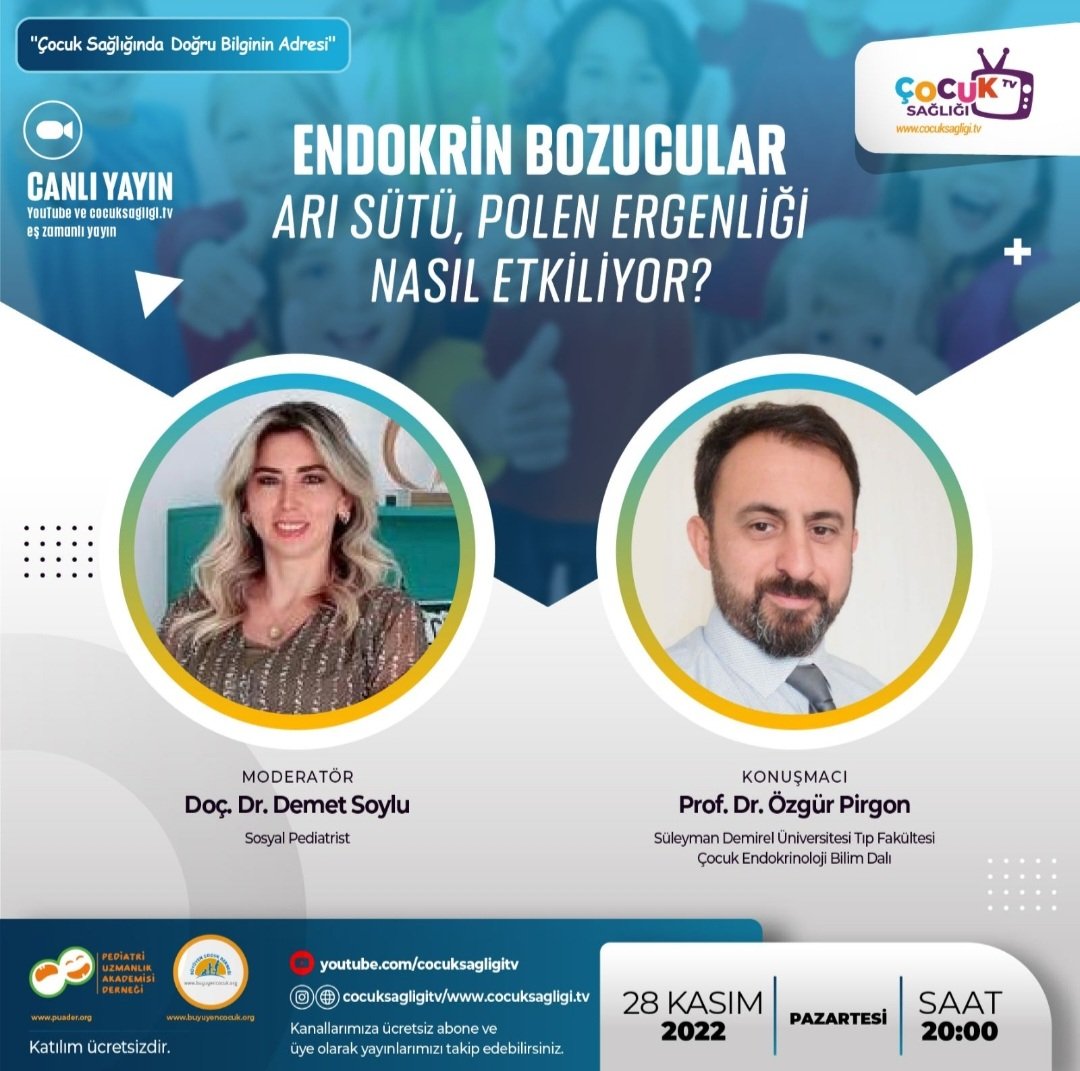 izmirpediatri's tweet photo. Yarın akşam 20.00 canlı... https://t.co/3d5gfgZqVY ve https://t.co/WqH4HBs1yl de. #arısutu #ergenlik #puberte #polen #endokrinbozucular #puader #cocuksagligitv ücretsiz abone olun... https://t.co/rd0KNBSCZC