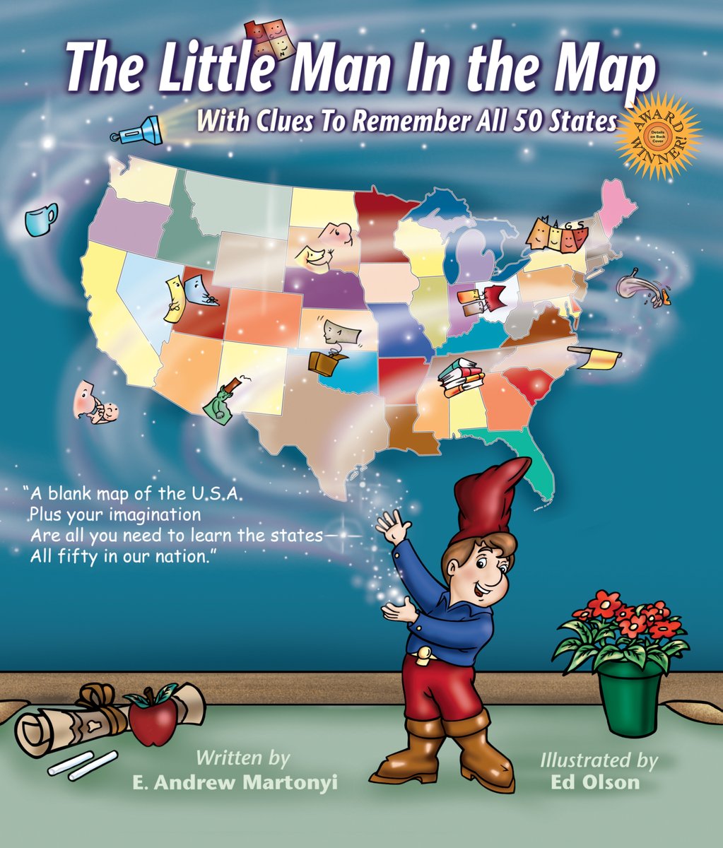 Give the Gift of #Geography to the Children in your life with the award-winning Little Man in the Map Geography Books for Kids that teach them about the 50 US States and State Capitals. Shop online at Amazon: amzn.to/3QYtAnB #kidsbooks #CyberMonday