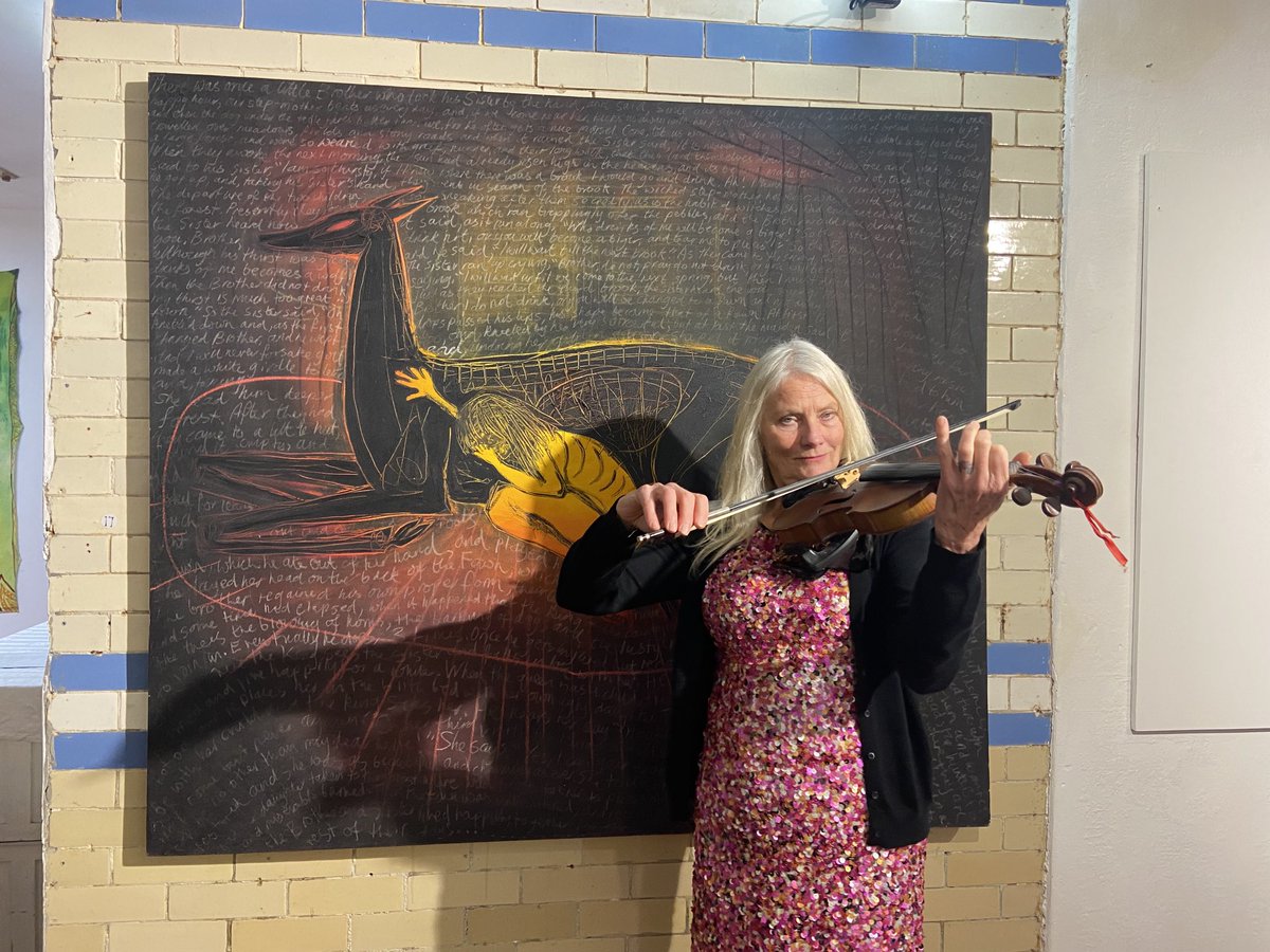 overslizzie's tweet photo. With Jennifer Binnie at her wonderful From The Forest Exhibition at The Shop, Hastings. We’ll be playing some music this afternoon.
#Hastings #JenniferBinnie https://t.co/h1pBsqQagW