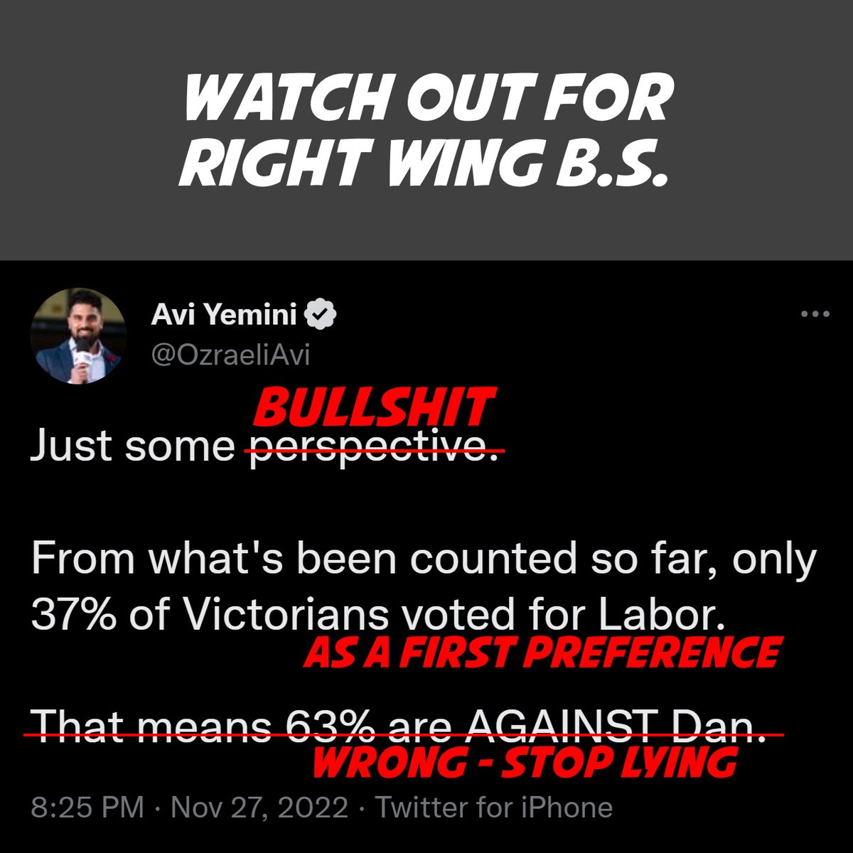 Call out #RightWingBS 
Australia has #PreferentialVoting