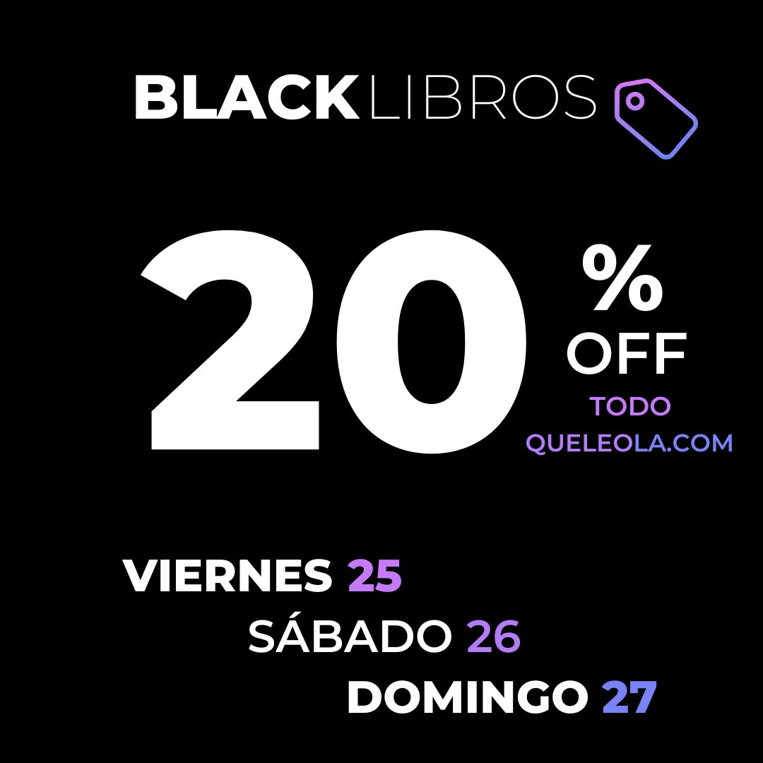 ¡Hoy último día! 👀

Compra en queleola.com 👈

#queleola 
#leemas 
#BlackFriday