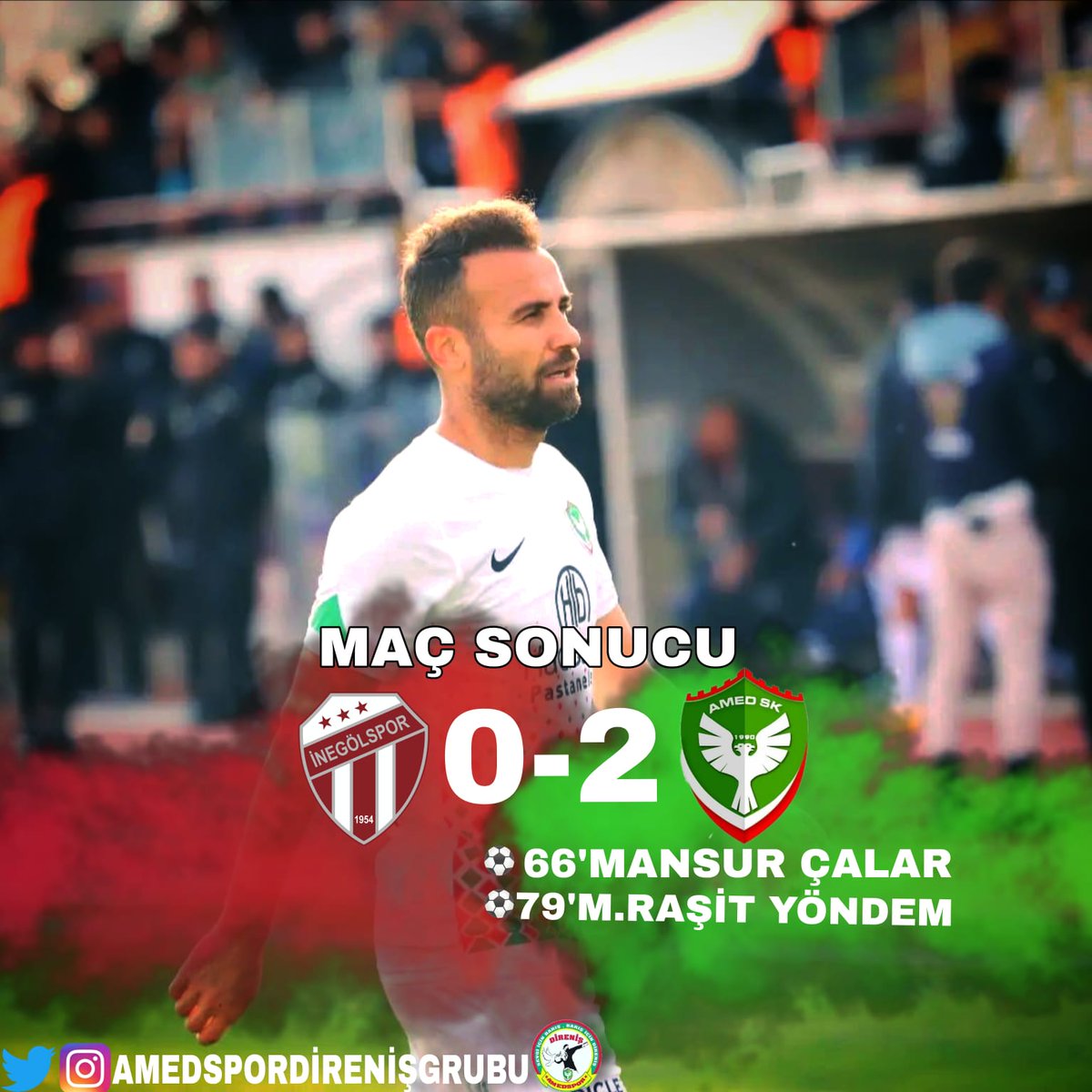 “Sonu Muhteşem Olacak” Demiştik ✌️

Bu güzel gündeki anlamlı galibiyet halkımıza armağan olsun.. ♥️💚✌️
#DirenişTaraftarGrubu #amedspor #direniş #diyarbakır