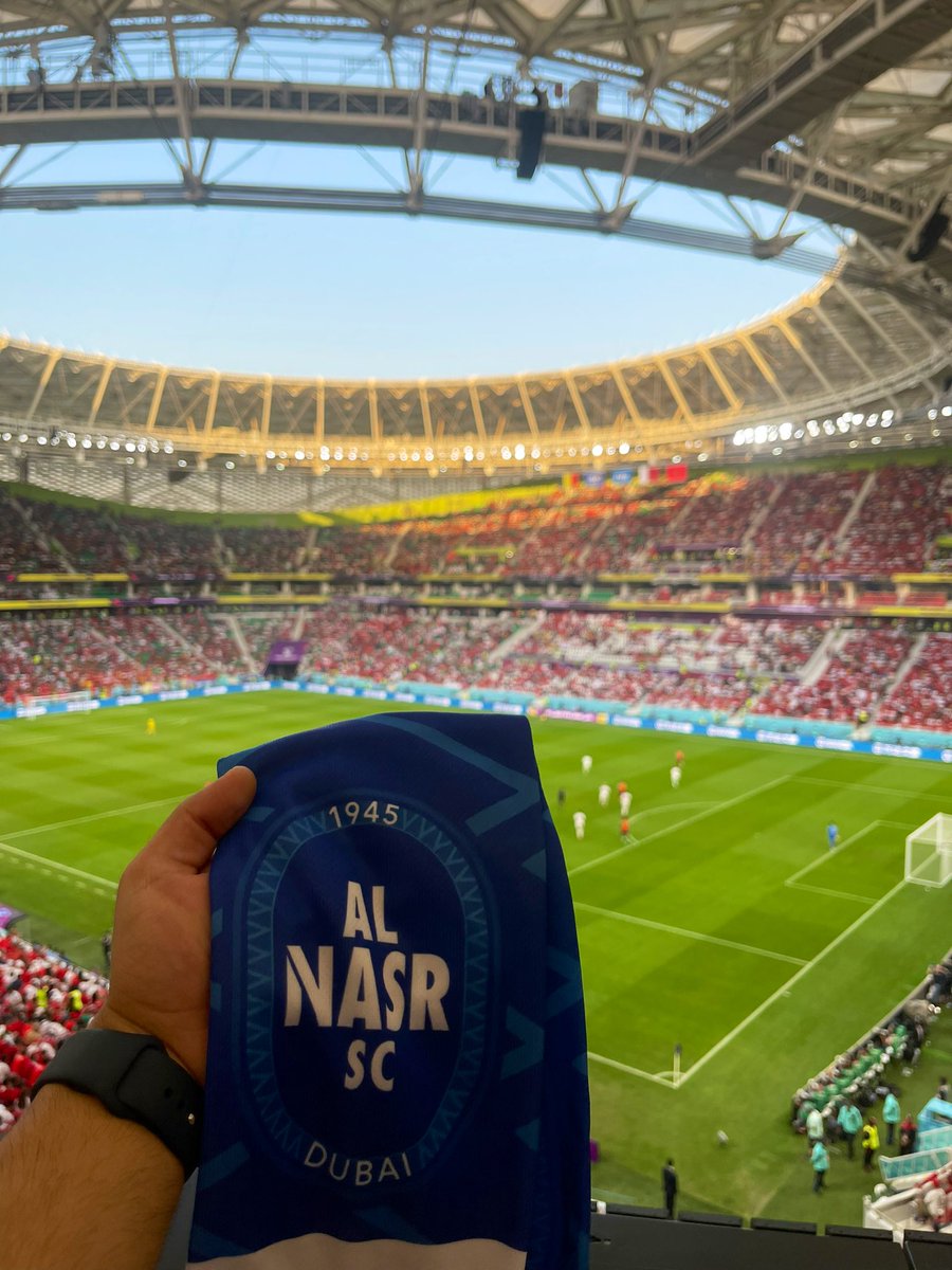 في حلّي وترحالي 💙
Qatar 2022 worldcup 
Al thumama stadium
Belgium 🇧🇪 vs morocco 🇲🇦
<a href="/alnasr_loyals/">أوفيــاء الـ ع ـميد 💙</a> 
<a href="/ALNasrSC/">AL NASR SC</a>