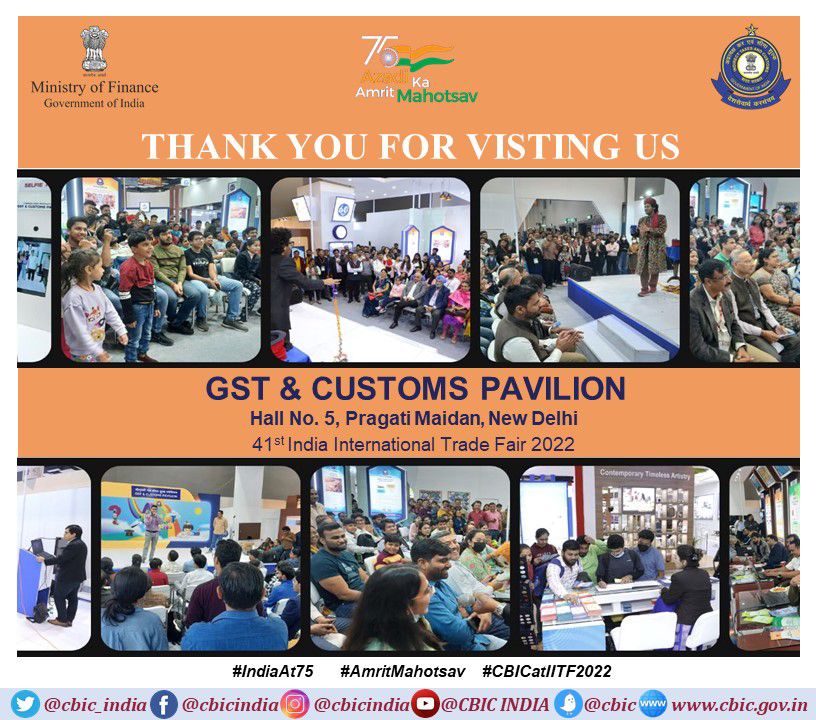 CBIC on Twitter "CBIC thanks all the visitors of GST & Customs