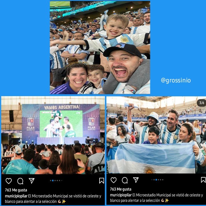 Brancatelli, que no es de Pilar, pero con el sueldo del municipio de Pilar, vió el partido en Qatar con su familia.
Las familias de Pilar, que le pagan impuestos al municipio de Pilar, vieron el partido en pantalla gigante en Pilar.
#Distribución 
#Igualdad 
#RealidadMataRelato