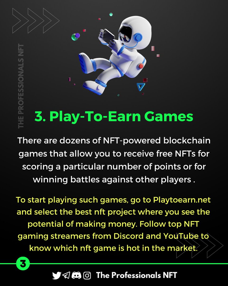TheProfNFT's tweet photo. 4 best ways to get a chance to win free #NFTs. https://t.co/dbpJeJglnb