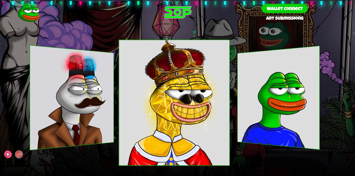 Have you visited SoP? 🐸I am very excited and happy to be involved in this project. It will be the perfect stuff for artists and collectors.🤟🔥🔥
societyofpepe.io

#NFTProject #NFT #NFTCollections 
<a href="/Giga_Chad_Pepe/">GigaChadPepe</a> <a href="/Vince_Van_Dough/">VincentVanDough</a> <a href="/Cryptinish/">Cryptinish</a> <a href="/muratpak/">Pak</a>