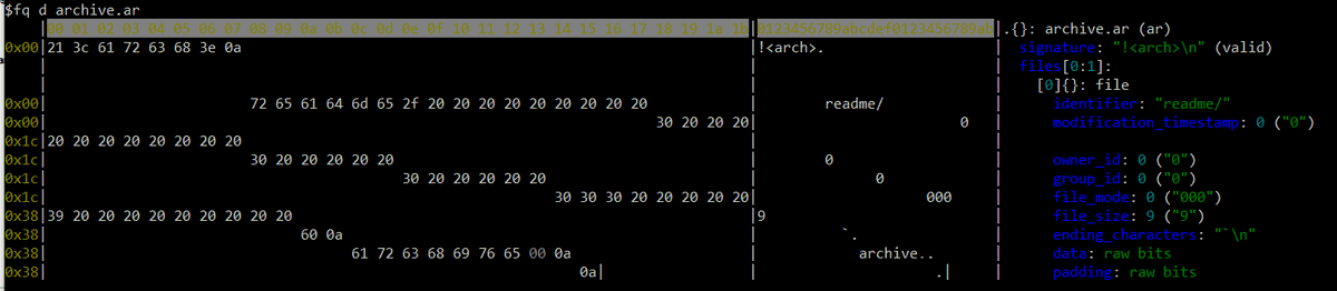angealbertini's tweet photo. 'fq' is a very nice CLI dissector, with an optional interactive prompt to explore the file.
https://t.co/bbbHRJRbNq https://t.co/VYNrQT07aV