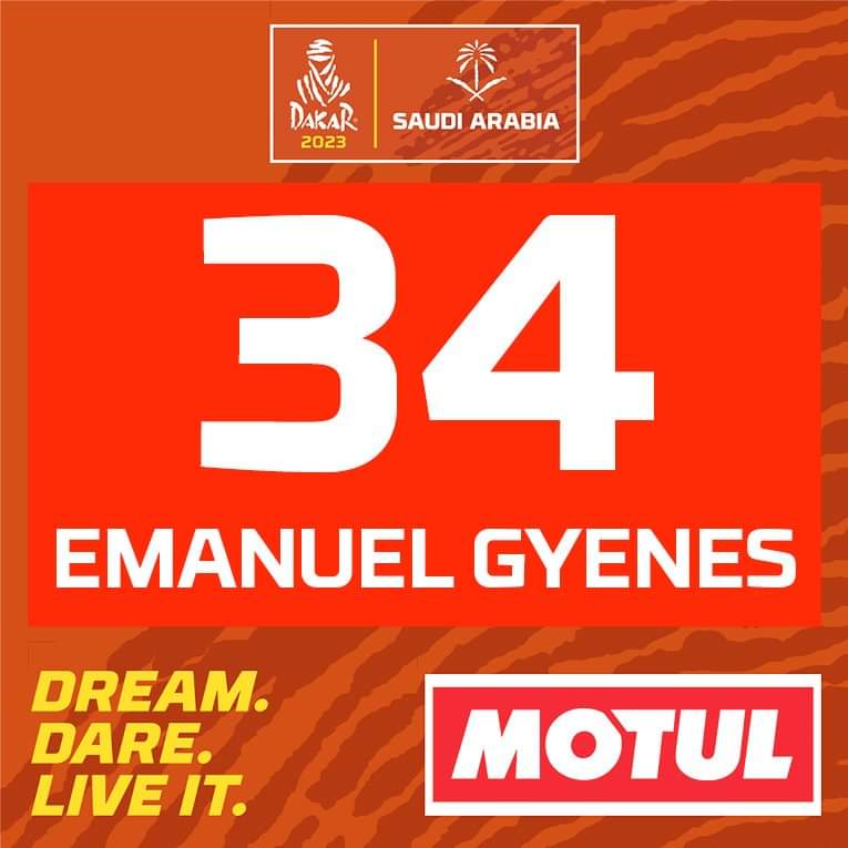 EmanuelGyenes's tweet photo. My race no. for #Dakar2023 / Nov 28 technical checks in Le Castellet, France. 
Dream. Dare. Live it #dakarrally https://t.co/99A5nPtHGN