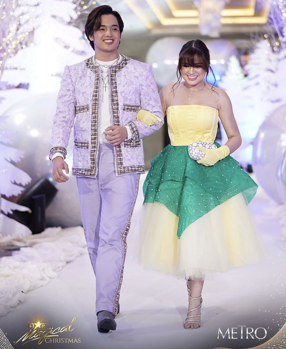 LOOK: Breakthrough loveteam, <a href="/kdestrada_/">kyle daiñel estrada</a> and <a href="/alexailacad/">Alexa Ilacad ☾</a> or the #KDLex loveteam grace also the white carpet of #StarMagicalChristmas ✨