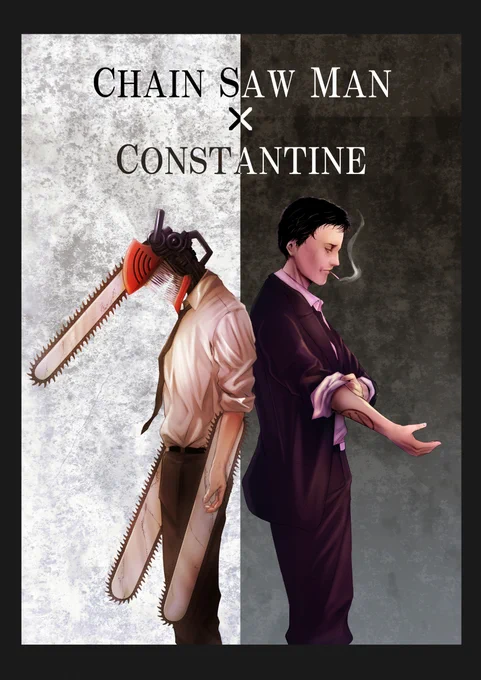 チェンソーマン芸人で公安の服はコンスタンティンからと聞いて一緒に悪魔退治するクロスオーバーがみたいなーというファンアートです。

あとアメコミ好きとしては原作バージョンもみたい… 