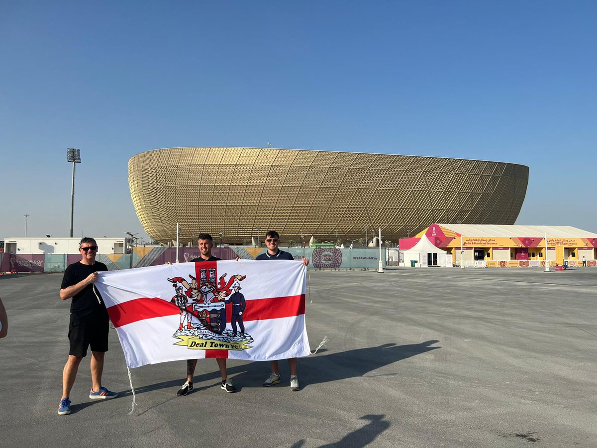 TMiles17's tweet photo. @DealTownFC @DTFCSupporters DTFC in Lusail, Qatar ⚫️⚪️🇶🇦 https://t.co/bbuH1jUC9I