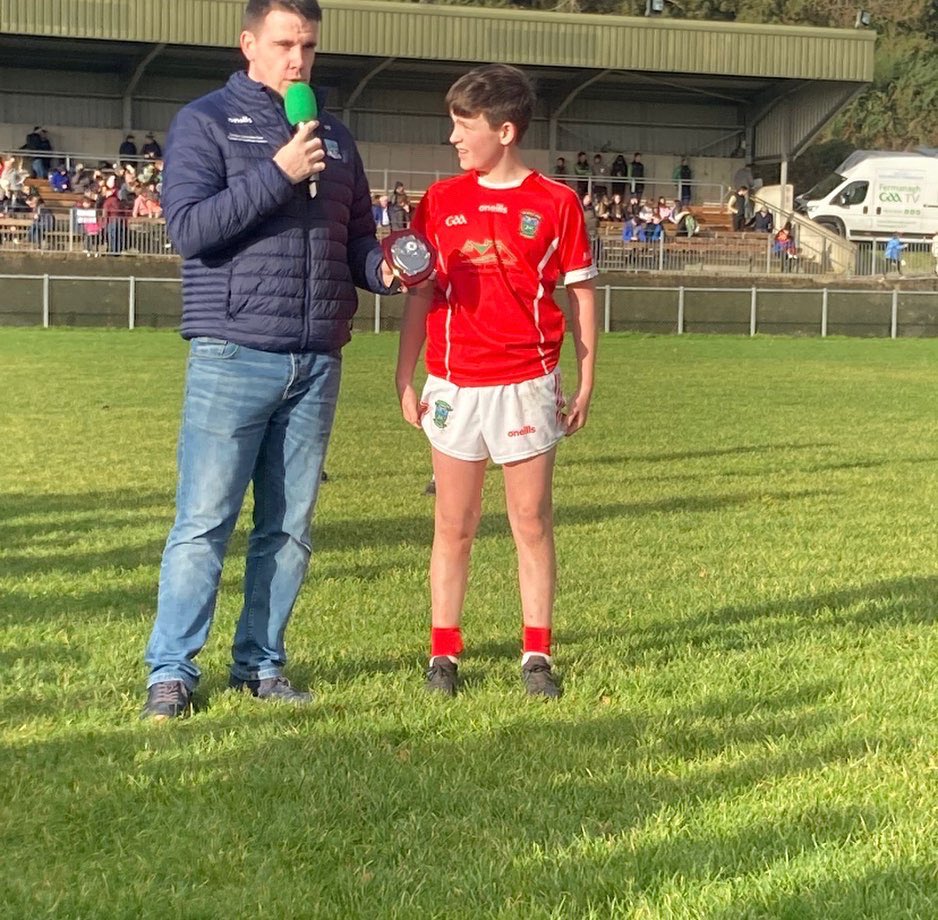 FirstFermanaghs's tweet photo. 𝐂𝐇𝐀𝐌𝐏𝐈𝐎𝐍𝐒 🏆 

Congratulations to our Div.1 league winning U13’s and the management team of Eoghan, Barry, Diarmaid and Ger. 

Final score: 

First Fermanaghs 3-09
Irvinestown 1-05 

Thanks for all the support in Tempo. Fantastic way to finish our playing season. https://t.co/FE0J4zes6D