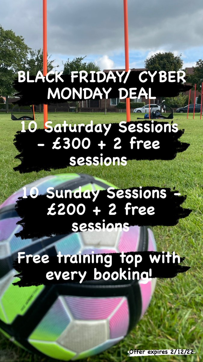 Coach_stagram's tweet photo. Check out our #BlackFriday deal 
This won’t happen again for a while so message now to book! ⚽️ https://t.co/nQWSP0x1h3