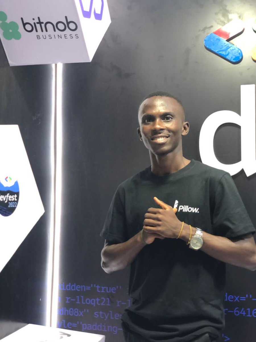 Isaacp_A's tweet image. GDG Lagos devfest was fun as Pillow campus ambassador @PillowFund .
#DevFestLagos  #DevFestLagos2022