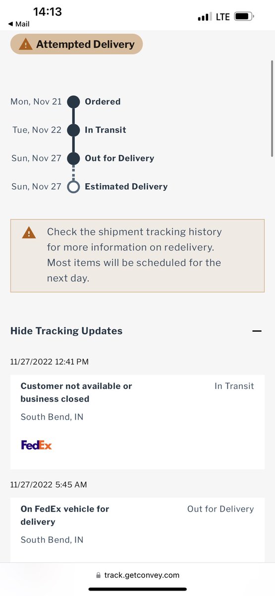 lynnseyGP's tweet photo. @FedEx  @FedExHelp I’ve been home all day. You guys are the worst. https://t.co/Fw0VGoTxW4