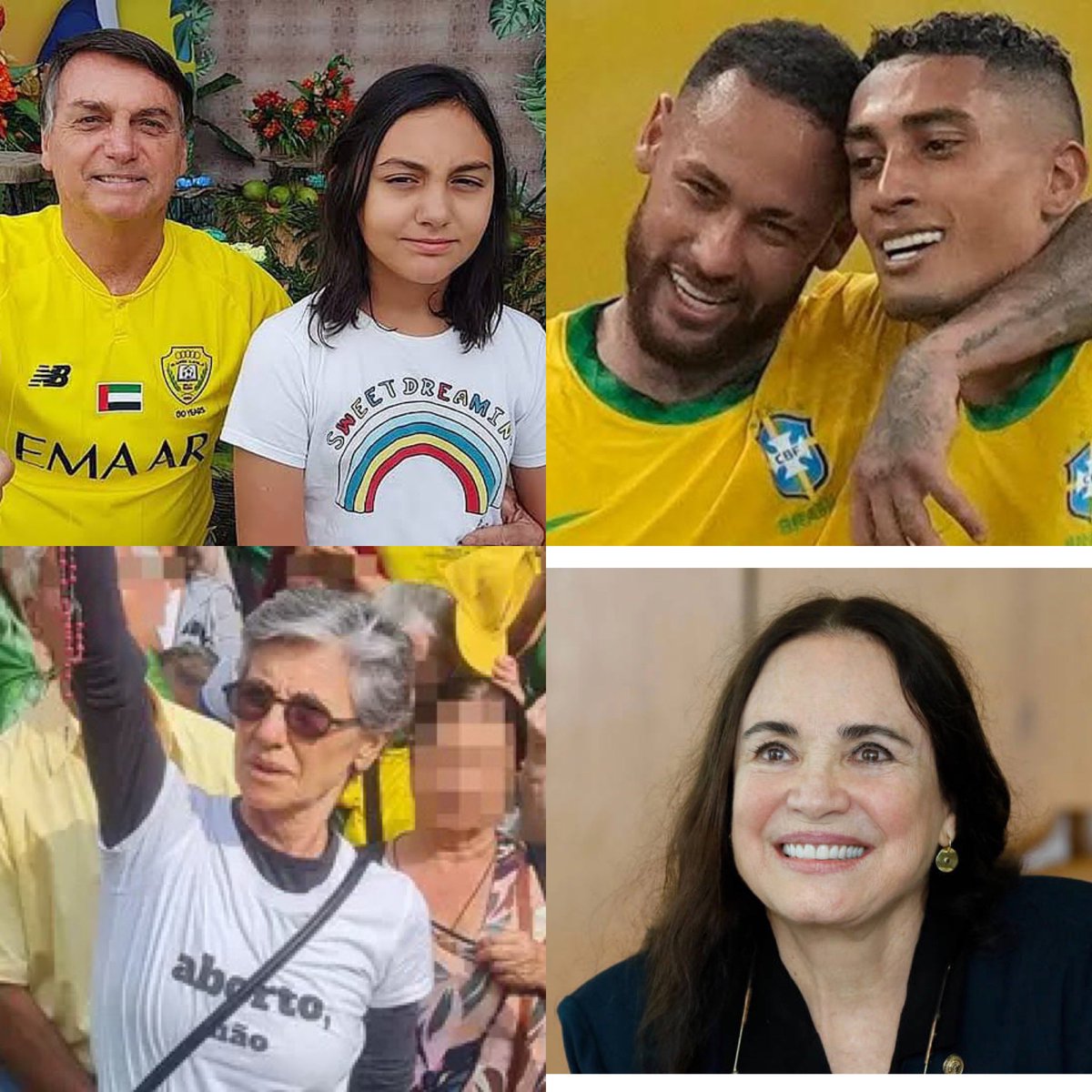 Minha homenagem às vítimas perseguidas pela esquerda violenta e abusiva. Estas pessoas foram violentamente hostilizadas inclusive por artistas, apresentadores e repórteres. Nossas desculpas. 😔🙏🇧🇷🇧🇷🇧🇷🇧🇷🇧🇷