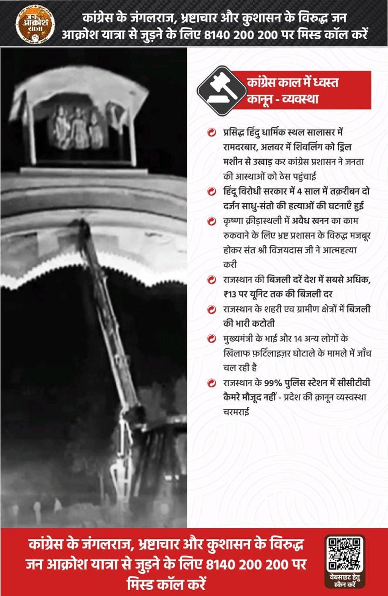 कांग्रेस के जंगलराज, भ्रष्टाचार और कुशासन के खिलाफ जन आक्रोश आरोप पत्र जारी किया गया।
#JanAakroshYatra