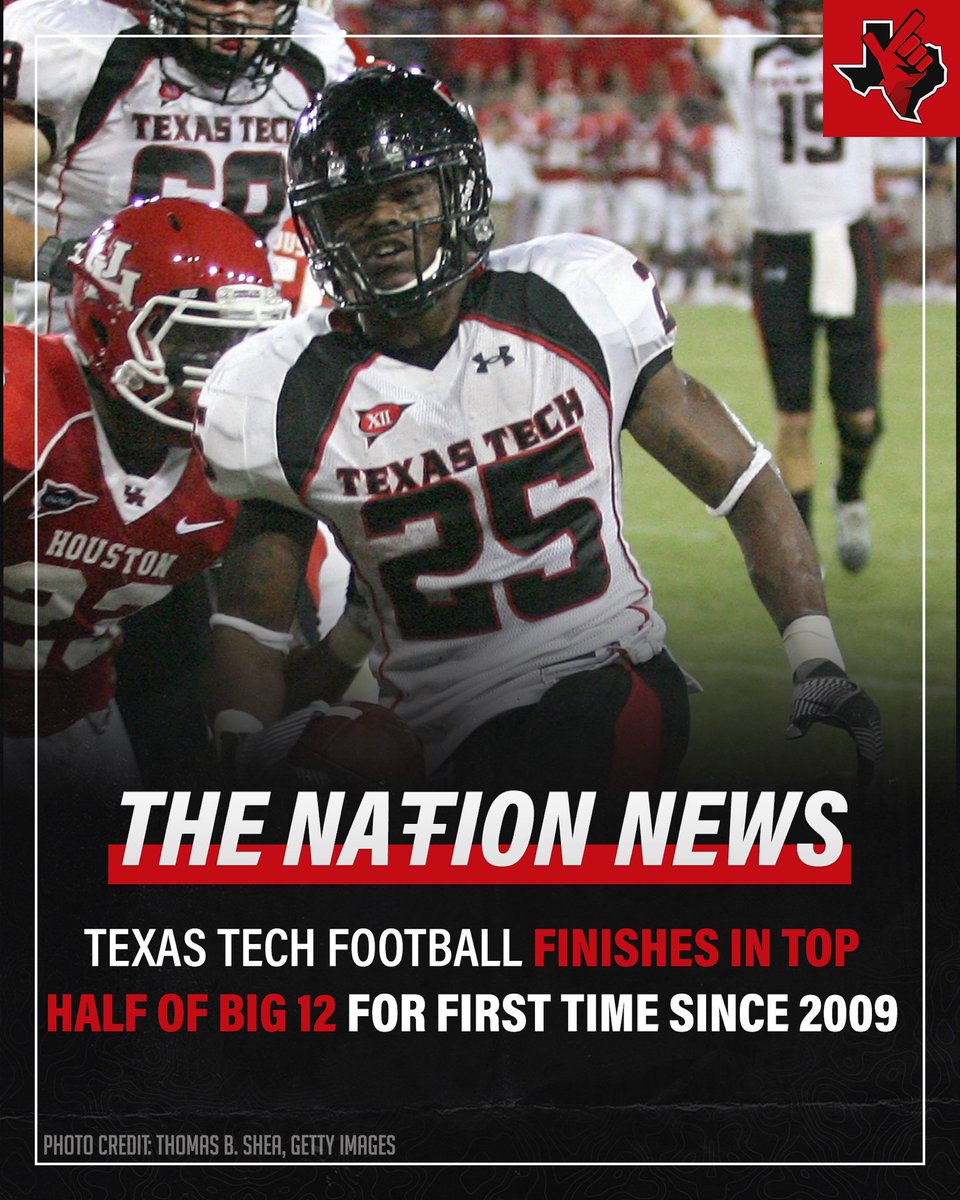 gunsupnation's tweet photo. 🏈For the first time since 2009, the Red Raiders finish in the top half of the Big 12! https://t.co/xuBtfDTKSf