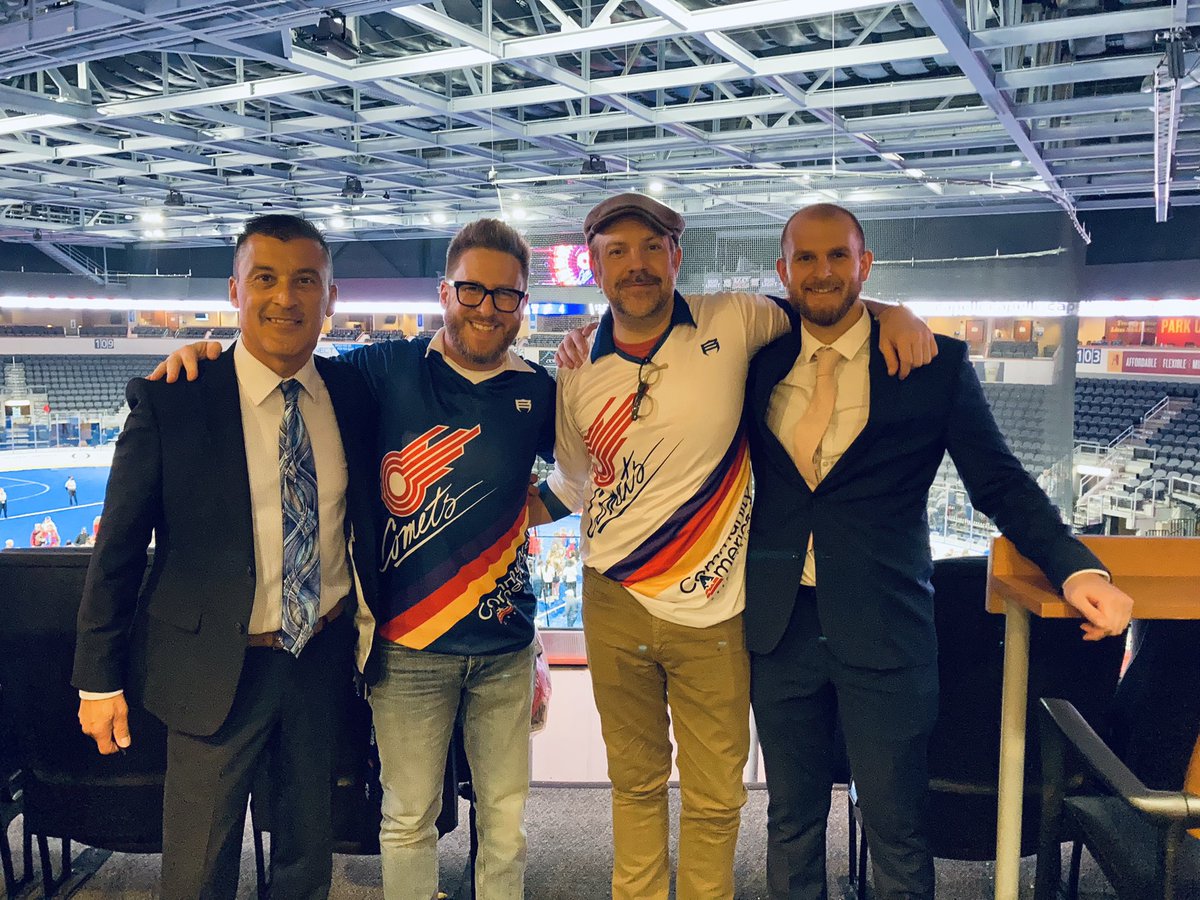 . <a href="/AFCRichmond/">AFC Richmond</a> 🤝 <a href="/KCComets/">Kansas City Comets</a> 
-
Thanks <a href="/jasonsudeikis/">Jason Sudeikis</a> for joining your fellow Comets Fans for a great Home Opener ☄️